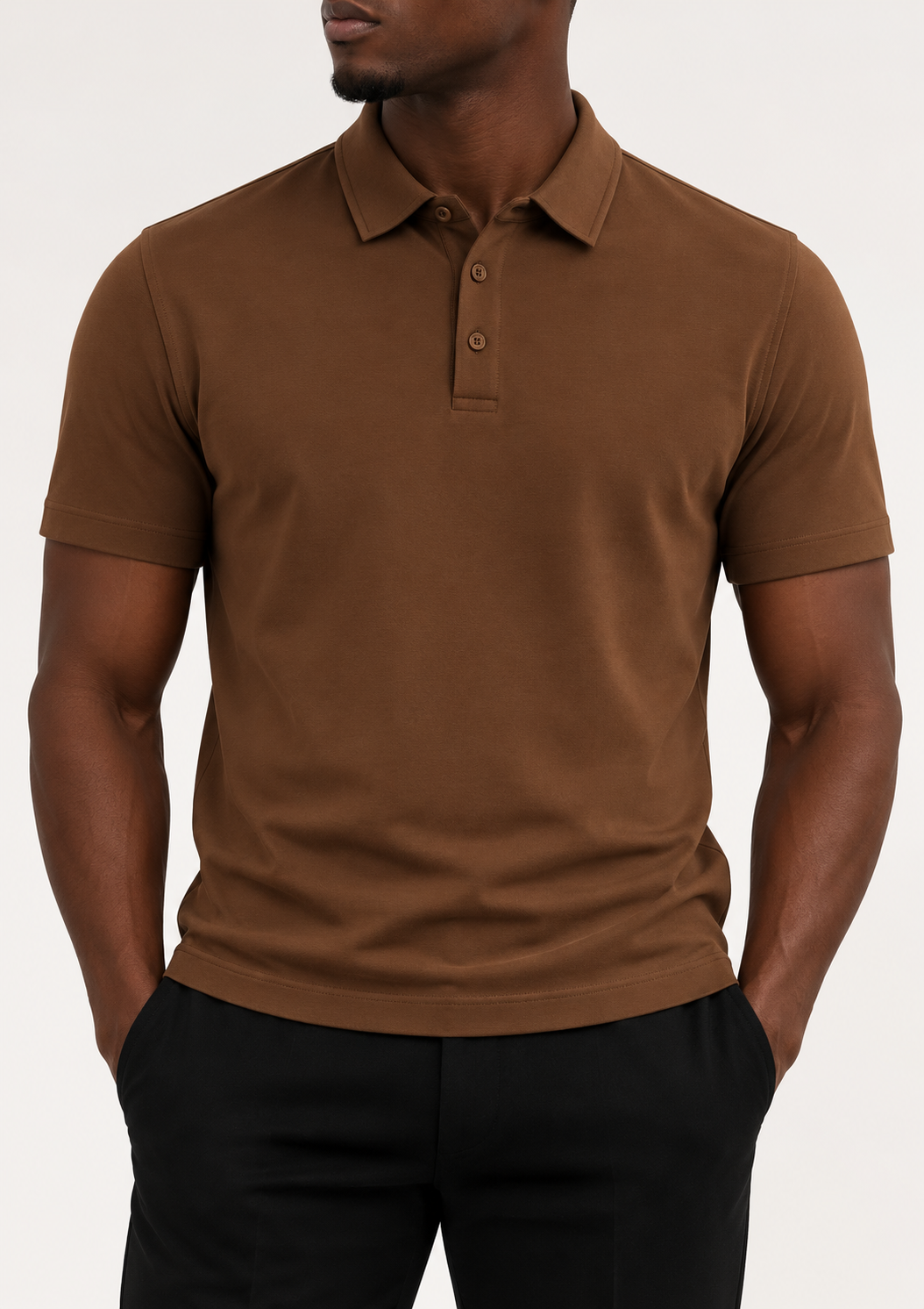MOCHA BROWN POLO